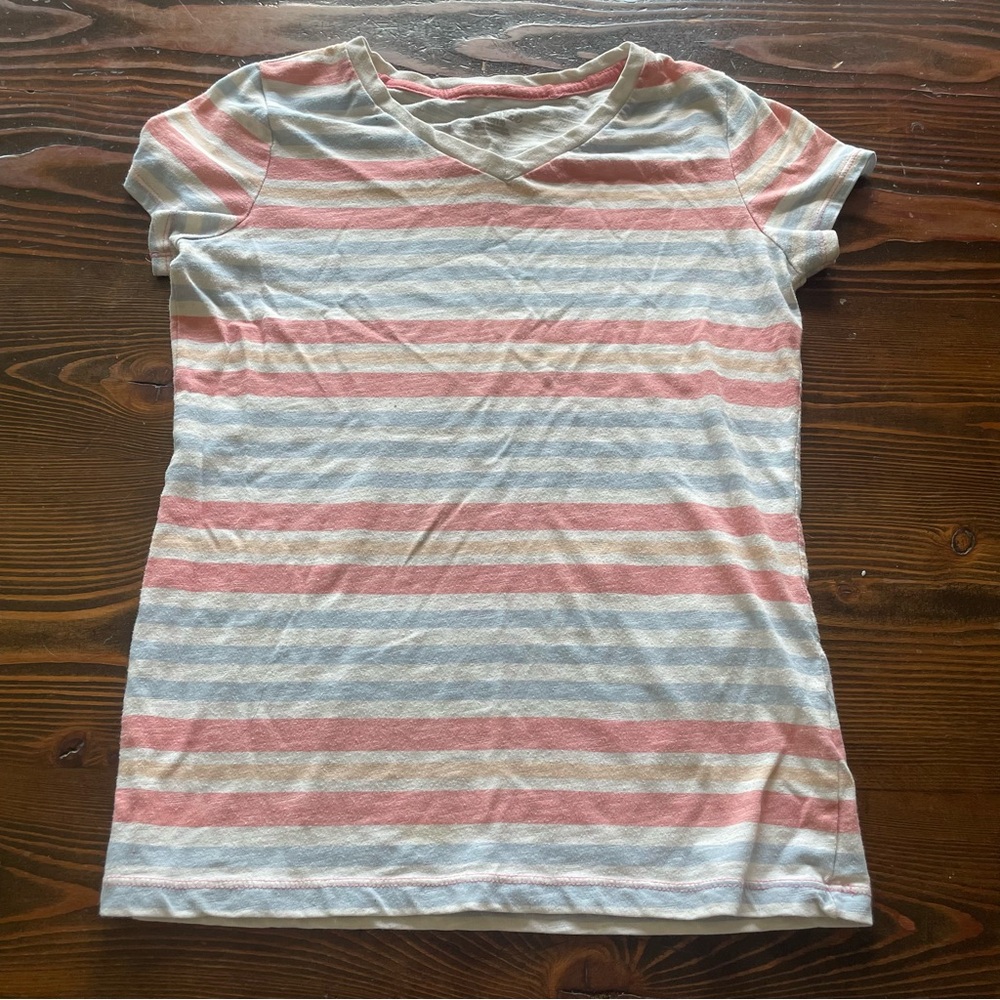 Striped Pink and Blue Girls 10/12 Top